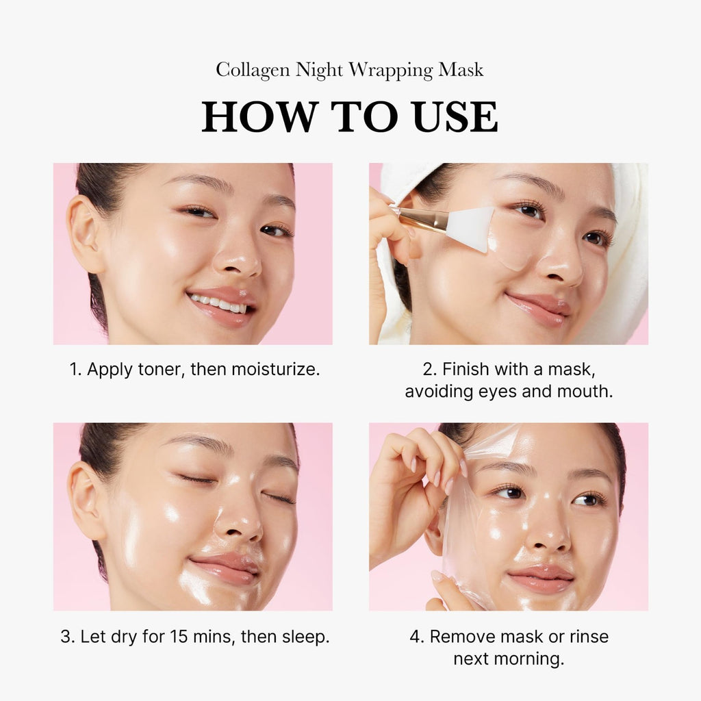 Medicube Collagen Overnight Wrapping Peel off Facial Mask Pack - Elasticity & Hy
