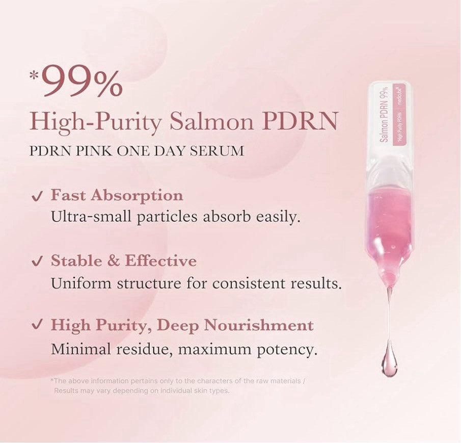 Medicube Salmon DNA PDRN Pink One Day Serum 99% Salmon DNA PDRN 0.05 Fl.Oz X 10